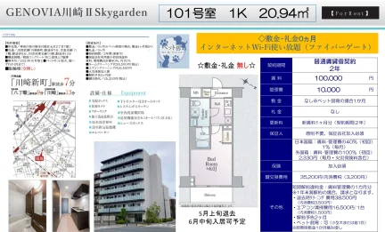 GENOVIA川崎Ⅱ Skygarden 101号 0
