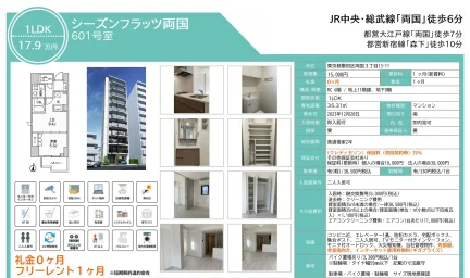 シーズンフラッツ両国 601号 0