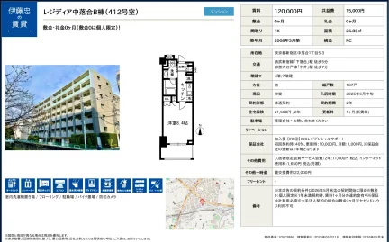 伊藤忠レジディア中落合B棟 (412号室) 412号 0