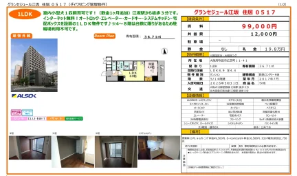 グランセジュール江坂 住居 0517 0517 0