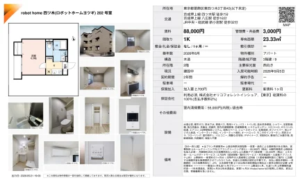 robot home 四ツ木(ロボットホームヨツギ) 202号室 202号 0