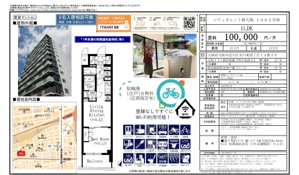 シティカレント新大阪 1002号 0