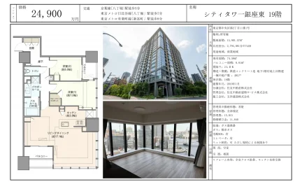 シティタワ一銀座東 19階 19階 0