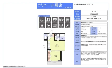 ラリュール宮 201号 0