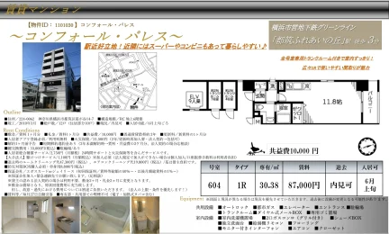 コンフォール・パレス 604号 0