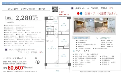 東大和グリーンタウン3号棟 114号室 114号 0
