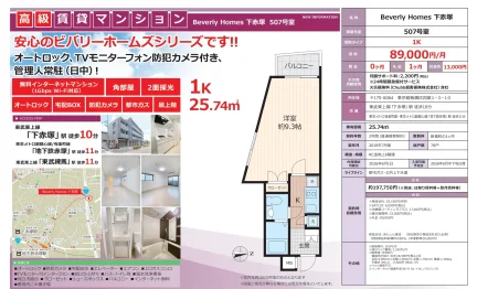 ベバリーホームズ下赤塚 507号 0