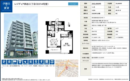 伊藤忠レジディア四谷三丁目 0314号 0