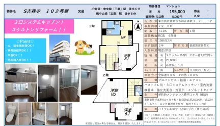 S吉祥寺 102号室 102号 0