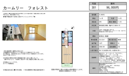 カームリーフォレスト 301号 0