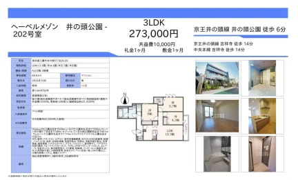 ヘーベルメゾン井の頭公園 202号 0