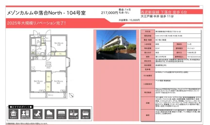 メゾンカルム中落合North 104号 0
