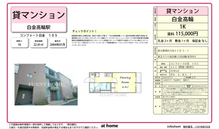 コンフォート白金 105 105号 0