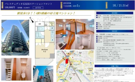 パレステュディオ五反田ステーションフロント 607号 0