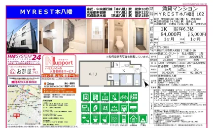MYREST 本八幡 102 102号 0
