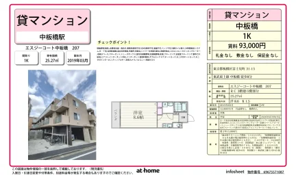 エスジーコート中板橋 207号 0