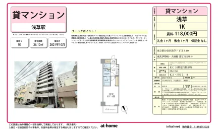 Modern Studio Condo in Asakusabashi 0