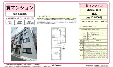 Modern 1DK Condo Near Station in Higashikomagata 0
