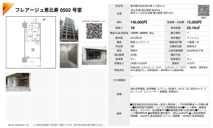 フレアージュ恵比寿 502号 0