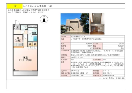 ルミナスハイム弐番館 102 0