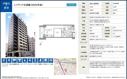 伊藤忠レジディア水道橋 0504号 0