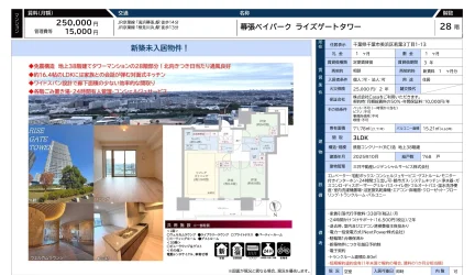 幕張ベイパーク ライズゲートタワー 28号 0