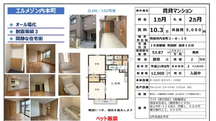 エルメゾン内本町 103号 0