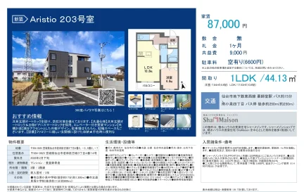 アリスティオ 203号室 203号 0