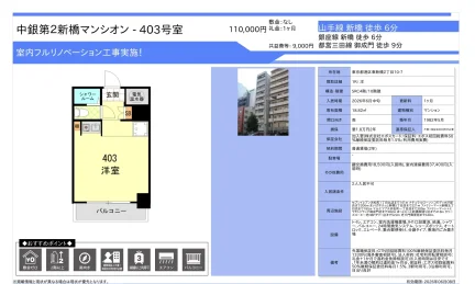 中銀第2新橋マンション 403号 0