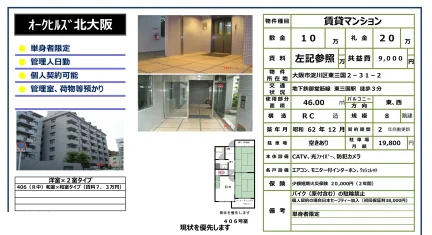 オークヒルズ北大阪 406号 0