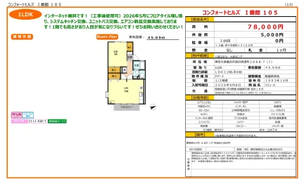 コンフォートヒルズ Ⅰ番館 105 105号 0