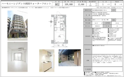ハーモニーレジデンス両国ウォーターフロント 802 0