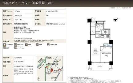 六本木ビュータワー 2002号 0