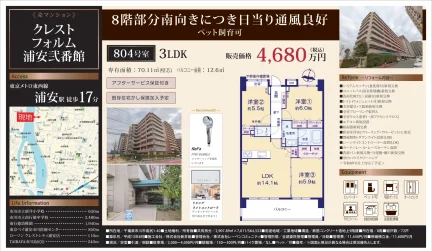 クレストフォルム浦安弐番館 804号 0