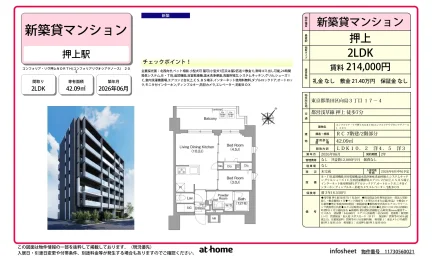 Brand New 2LDK Condo Near Station in Mukojima 0