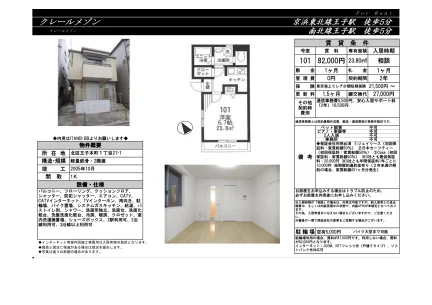 クレールメゾン 101号 0
