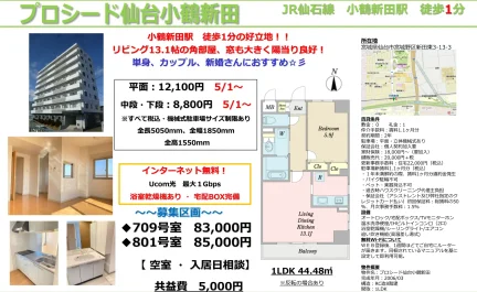 プロシード仙台小鶴新田 709号 0