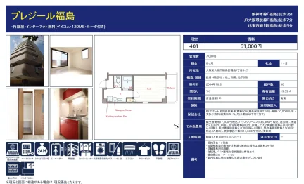 プレジール福島 401号 0