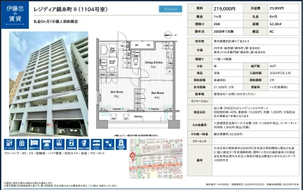 レジディア錦糸町 II (1104号室) 1104号 0