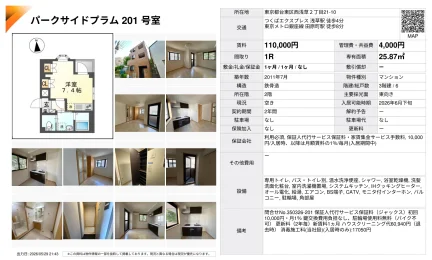 パークサイドプラム 201号 0