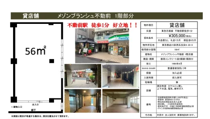 メゾンブランシュ不動前 1階店舗 0