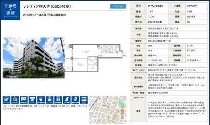 伊藤忠レジディア祐天寺 0605号 0