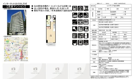 レジディア仙台本町 205号 0