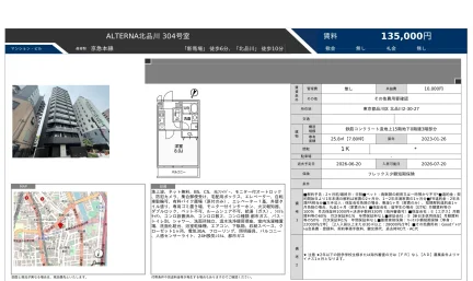 ALTERNA 北品川 304号室 304号 0