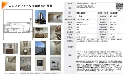 コンフォリア リヴ大崎 501号室 501号 0