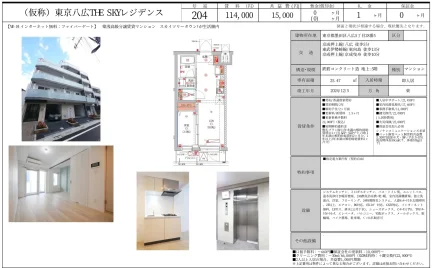 東京八広 THE SKY レジデンス 204号 0