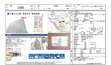 ライオンズマンション千葉グランドタワー 1303号 0