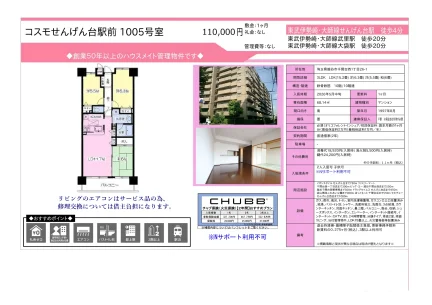コスモせんげん台駅前 1005号室 1005号 0