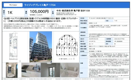 ライジングプレイス亀戸 1704 0