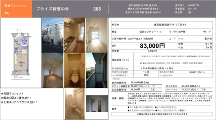 ブライズ新宿中井 305 0